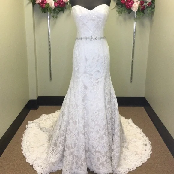 David Tutera Dresses | David Tutera for Mon Cheri, Size 8, Designer Wedding Gown On Sale ! | Color: White | Size: 8 | Bgsizes's Closet